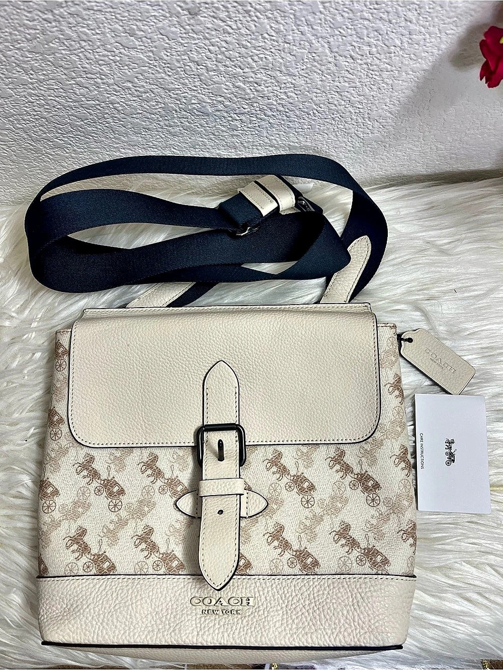 2020 Coach Hudson Crossbody Bag in Horse & Carriage Print w/ Care Card